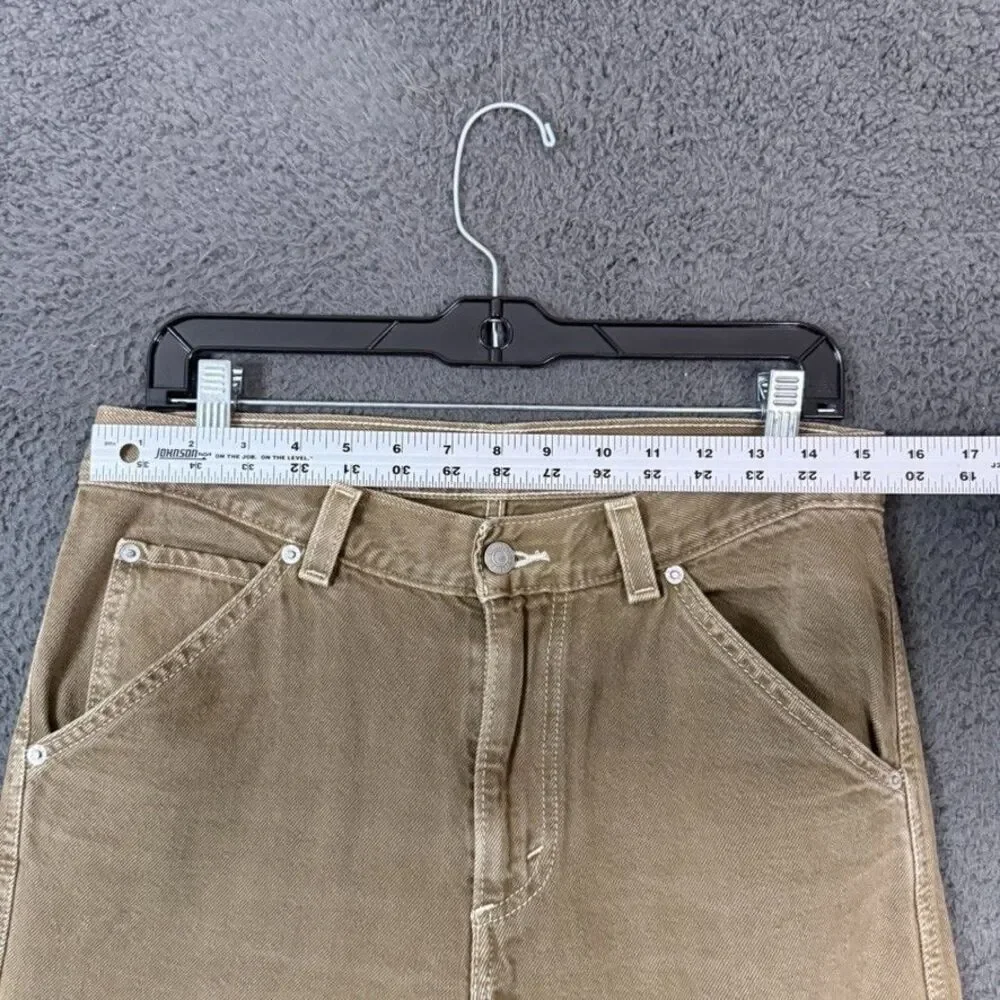 Levis Jeans Womens 27 Brown Dad Utility Carpenter Relaxed Fit Premium Denim